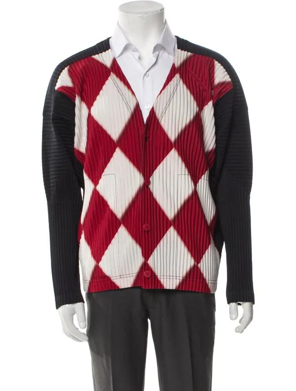 Crimson Harlequin Windbreaker – Homme Plissé Issey Miyake