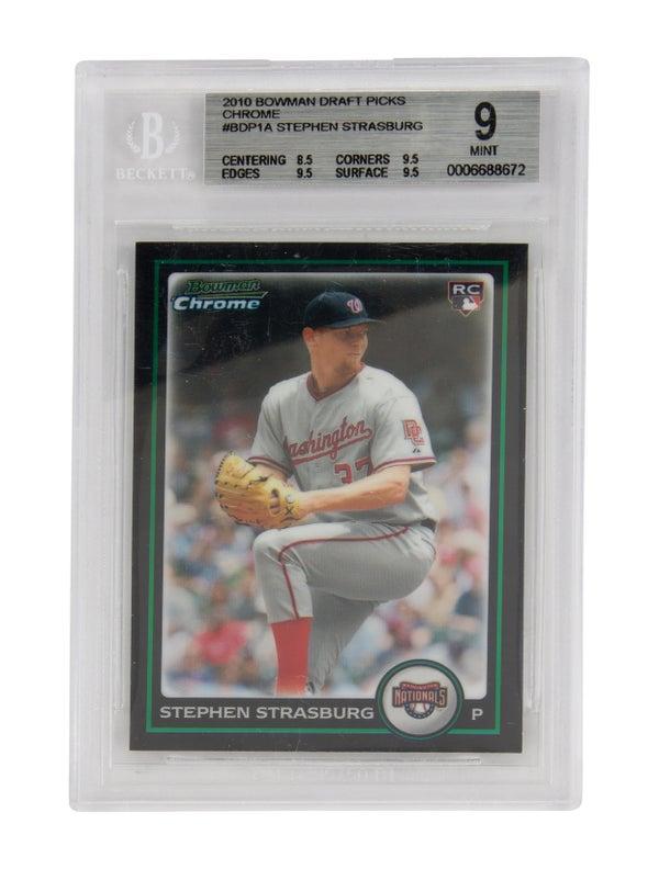 2010 Bowman Draft Picks Chrome Stephen Strasburg Trading Card